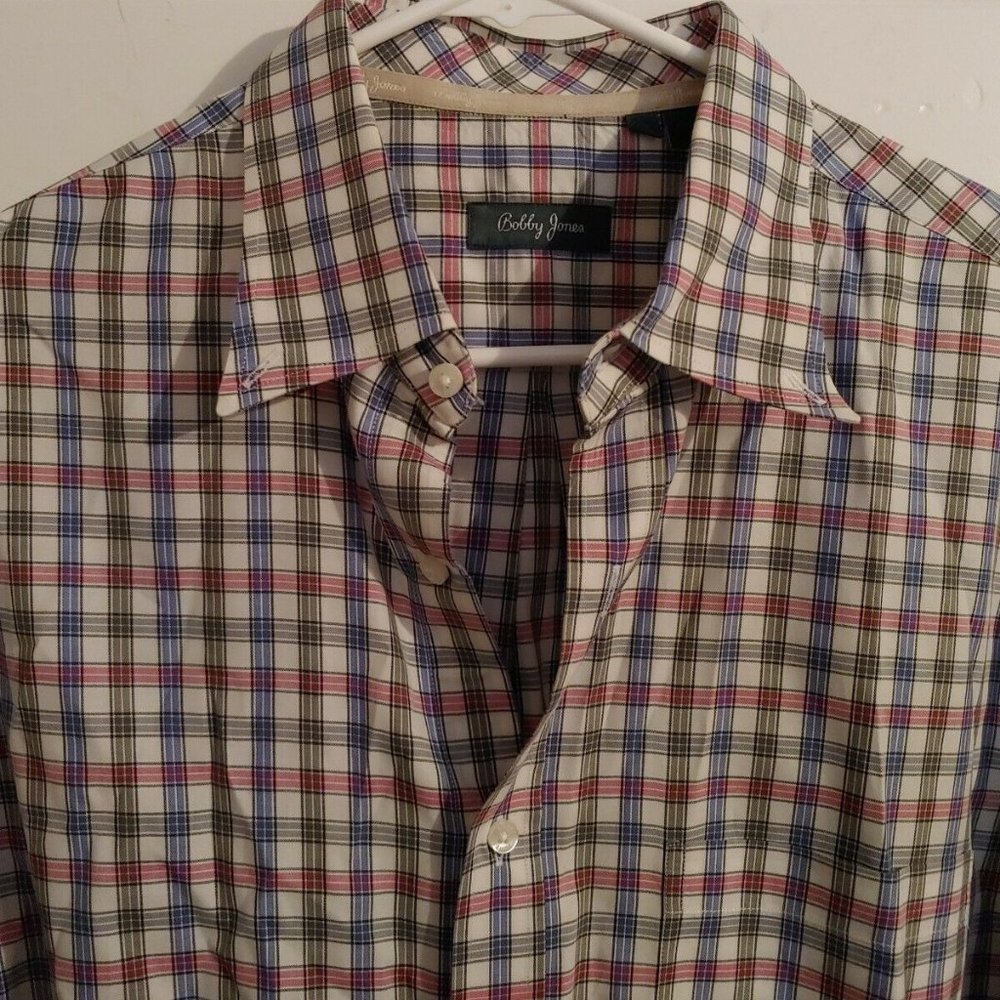 Men's Bobby Jones Long-Sleeved Plaid Shirt sz XL